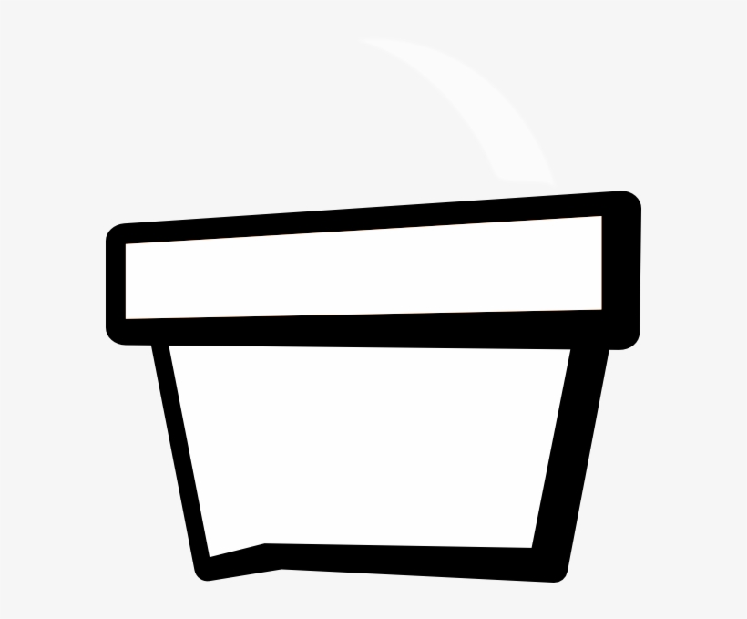 Flower Pot Black And White Clip Art, transparent png #585312