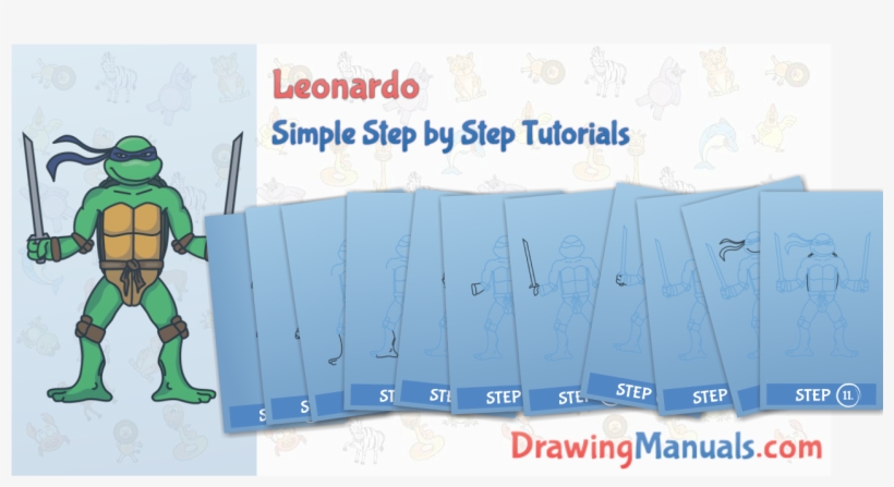 How To Draw Leonardo, Teenage Mutant Ninja Turtles, - Teenage Mutant Ninja Turtles, transparent png #585455