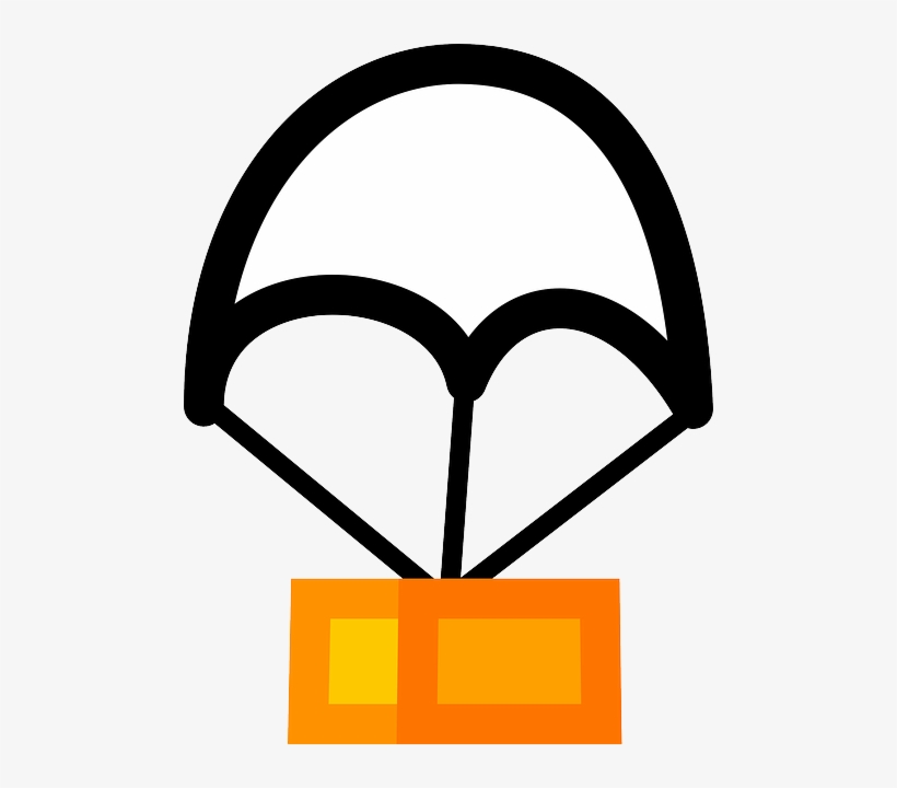 Icon, Drop, Theme, Action, Off, Deliver, Parachute - Clip Art, transparent png #585656