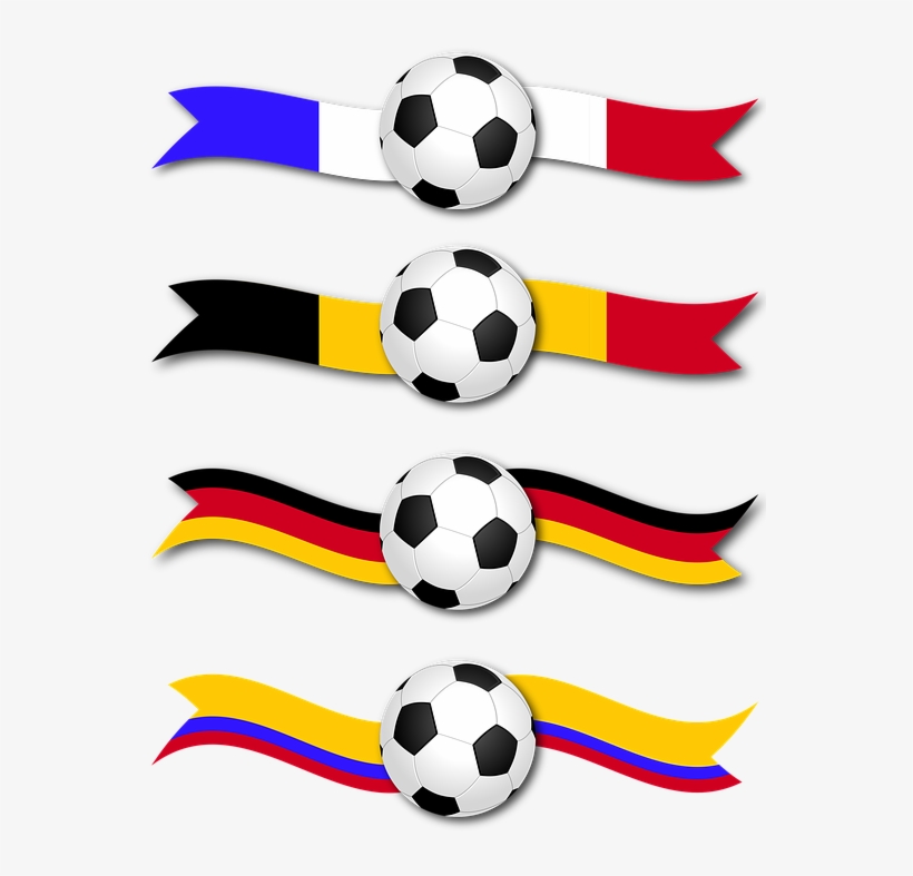 Banner, Soccer, Football, Ribbon, Country, France - Football Ball, transparent png #586082
