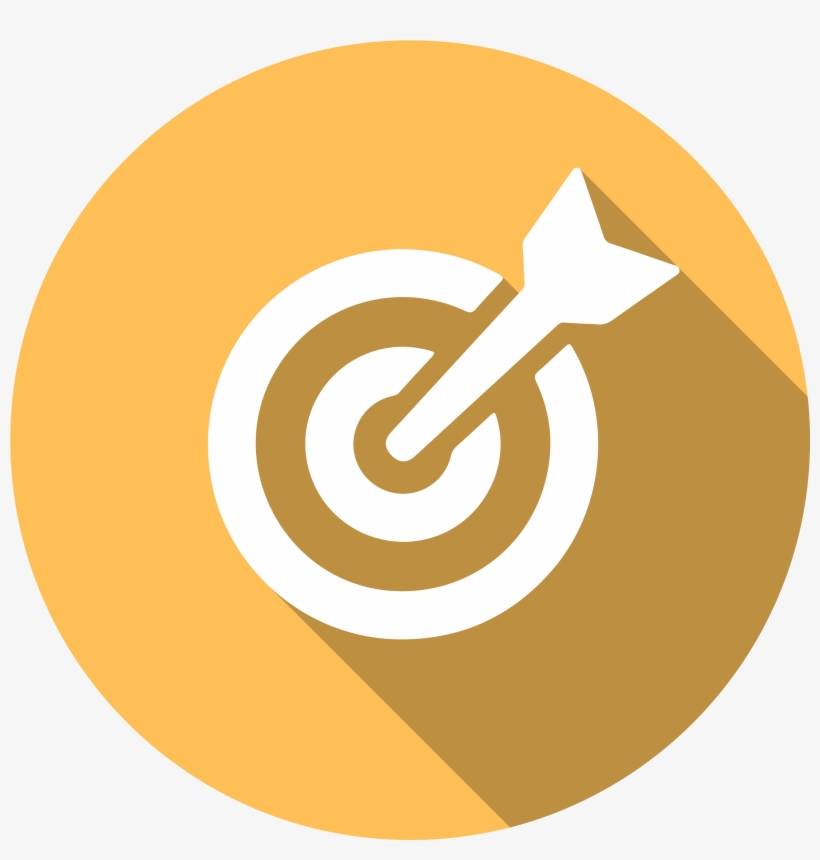 Icon Of A Dart In The Middle Of A Target - Bullseye, transparent png #586105