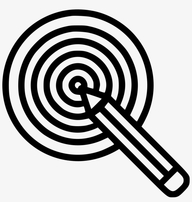 Pencil Dart Board Idea Goal Target Bullseye Comments - Target Pencil Icon Png, transparent png #586238