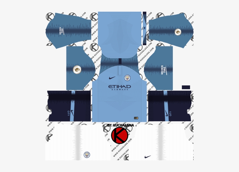 Manchester City 2018/19 Kit - Kit Psg Dream League Soccer 2018, transparent png #586488