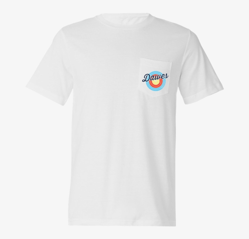 Bullseye White T Shirt - Pocket Tee White, transparent png #586571