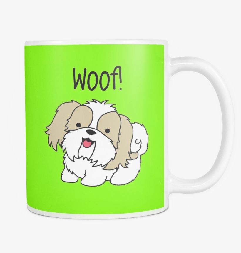 Woof Shih Tzu Coffee Mug - Mug, transparent png #586657