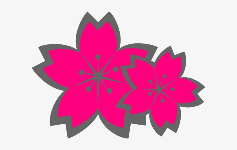 Sakura Clipart Pink Flower - Clip Art, transparent png #587032
