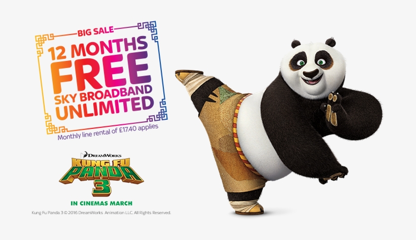Sky Broadband Kung Fu Panda 3 Tv Commercial - Sky Kung Fu Panda, transparent png #587051