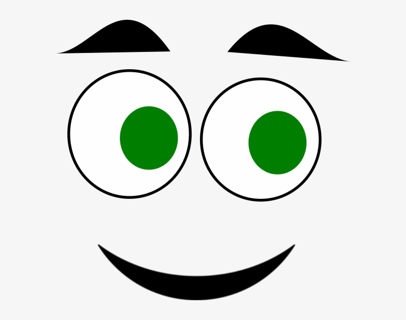Green Eyes Clipart Happy - Clip Art, transparent png #587188