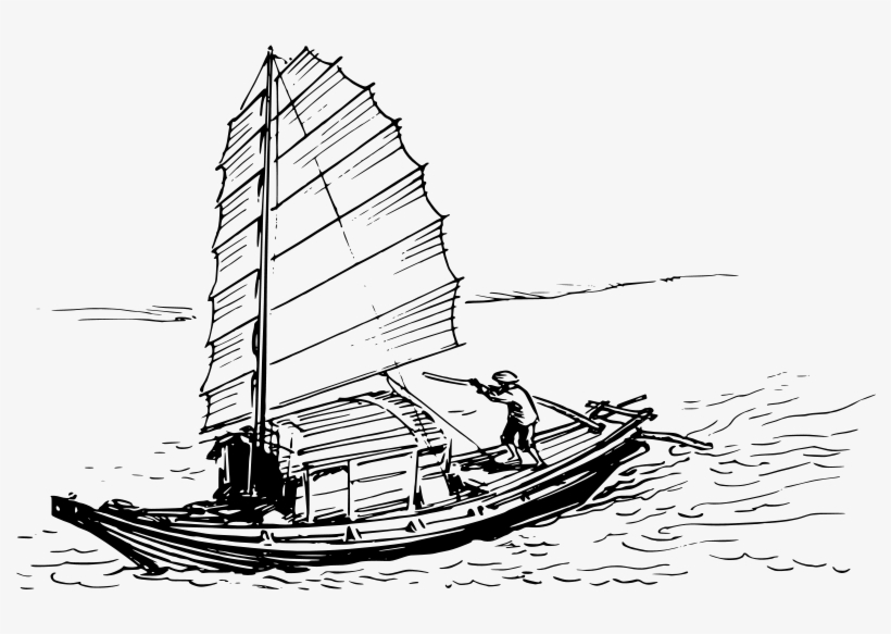 Download Vector - Sampan Boat, transparent png #587551