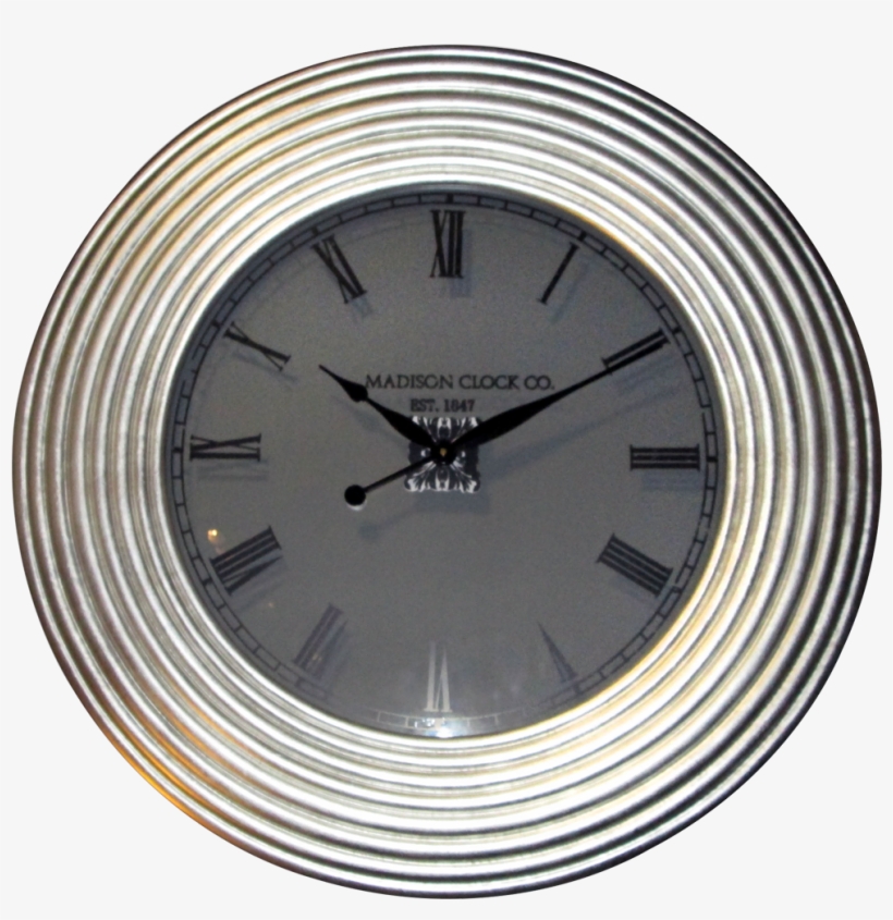 Kairos Pu Transparent Glass Face Spiral Silver Rim - Wall Clock Glass, transparent png #587928