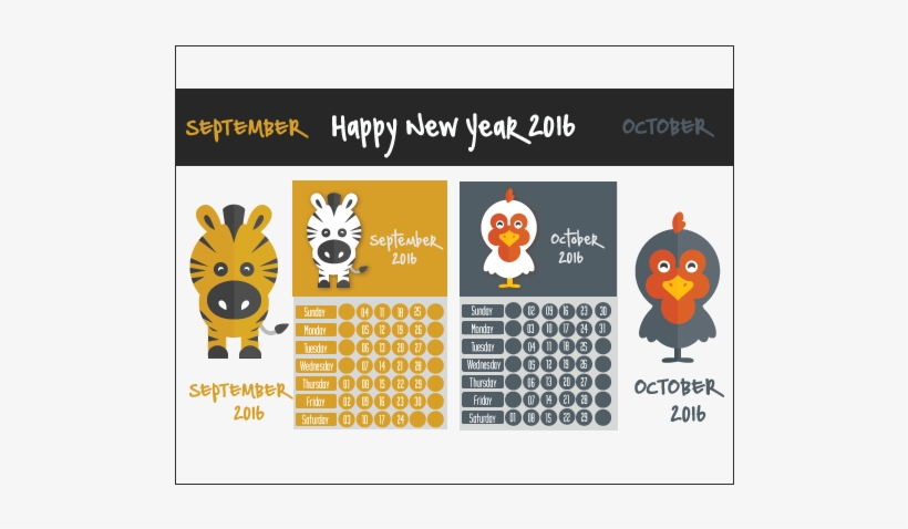 Happy New Year 2016 On Behance - Cartoon, transparent png #588164