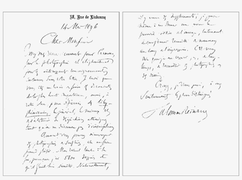 Carta De Salomn Reinach, Pars, 14 De Mayo De - Handwriting, transparent png #588257
