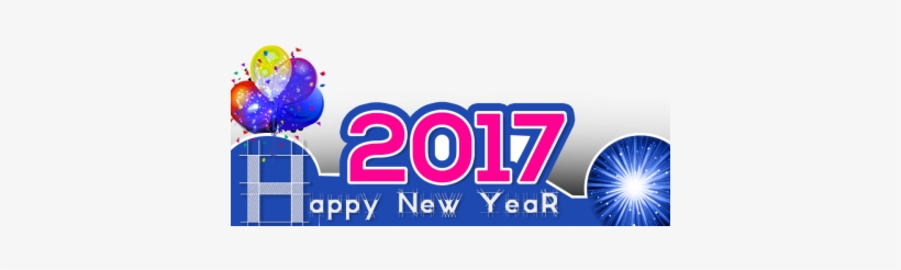 Blue Happy New Year 2017 Pictures - Graphic Design, transparent png #588493