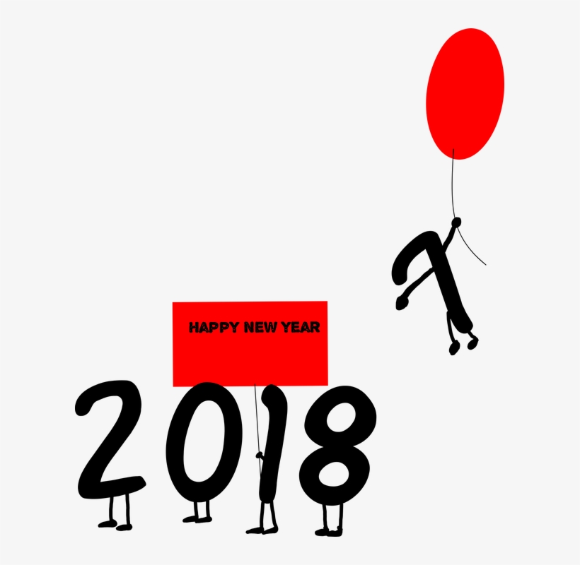 Ftestickers Happynewyear 2018 2017-2018 - Happy New Year 2018 Graphic, transparent png #588751