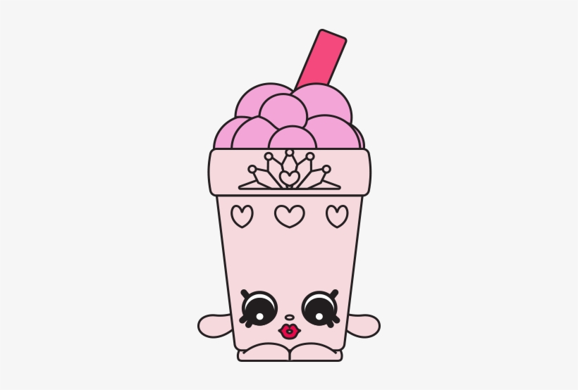 106097m Spks7 2d Characters Pink Princess Milkshake - Shopkins Season 7 Milly Shake, transparent png #589237