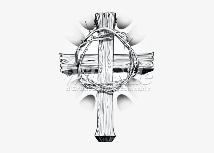 Cross With Crown Of Thorns, transparent png #589257