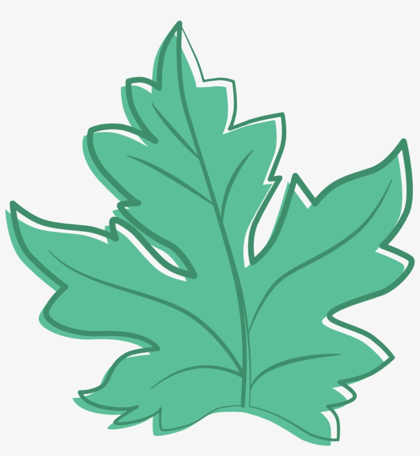 Big Image - Teal Fall Leaves Clipart, transparent png #589348