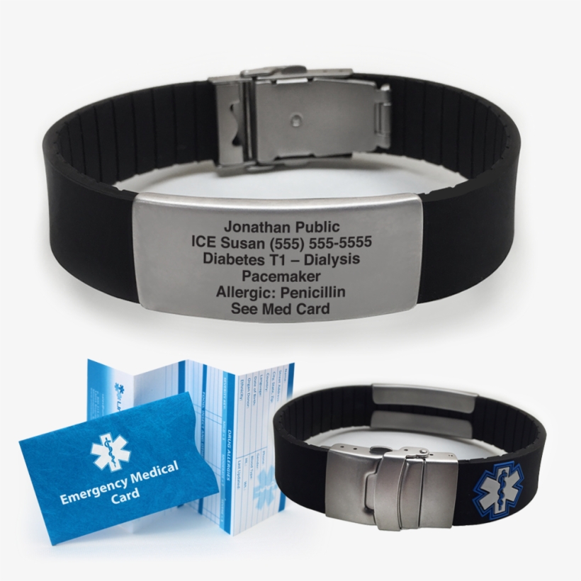 Silicone Sport Medical Alert Id Bracelet, transparent png #589467