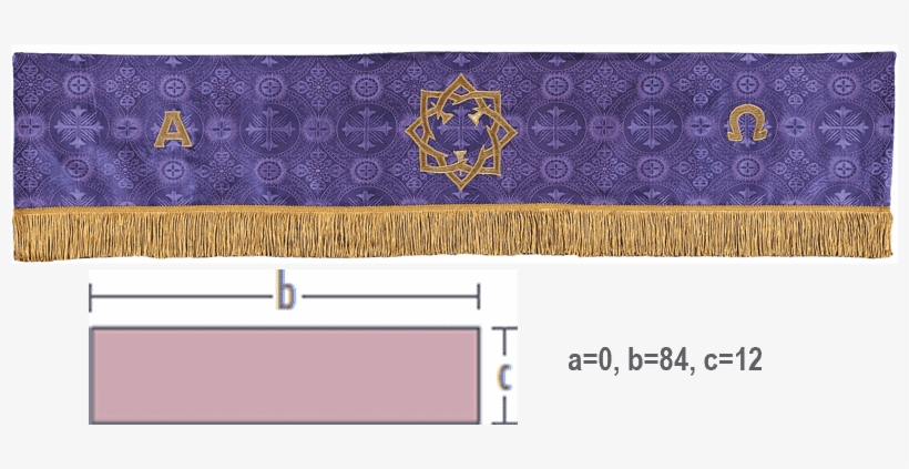 Theological Threads-white Clement Frontal With Cross, transparent png #589571