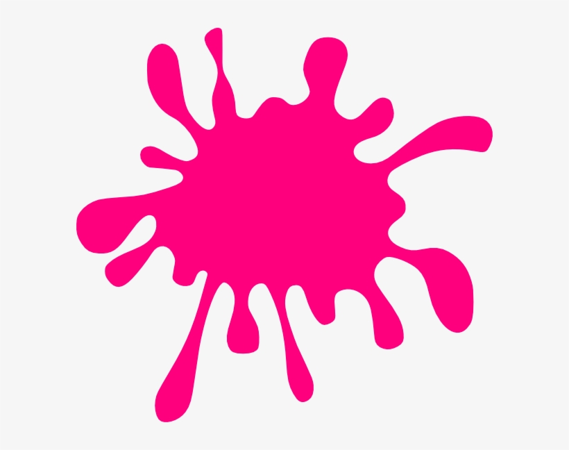 Pink Paint Splatter Clipart - Black Paint Splash Clipart, transparent png #589718