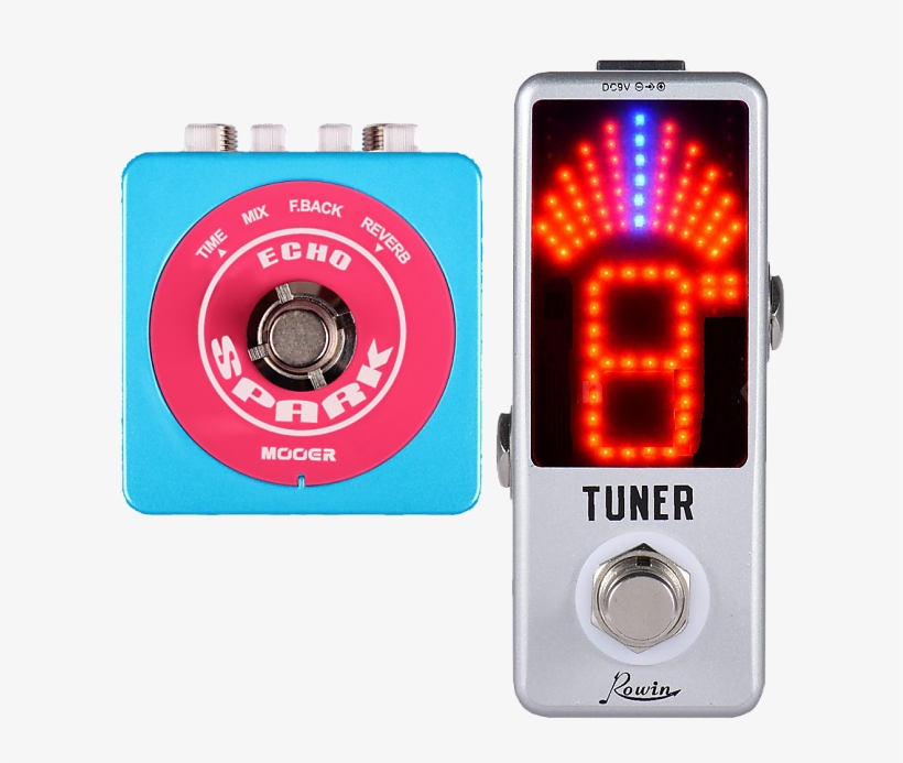 Mooer Spark Echo Micro Effect Pedal & Rowin Tuner Make - Rowin Tuner Pedal, transparent png #5800010