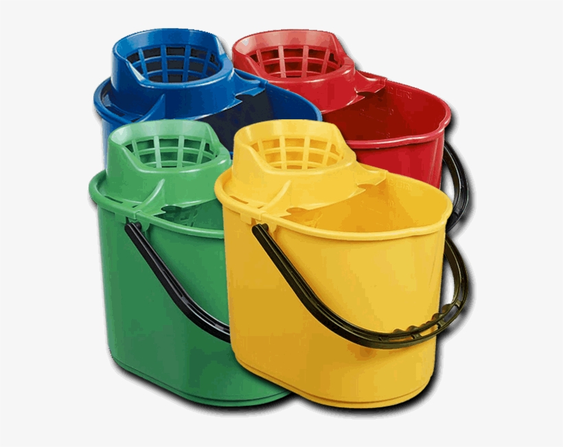Plastic Mop Bucket And Wringer - Professional Mop Bucket 15ltr And Wringer Red, transparent png #5800059