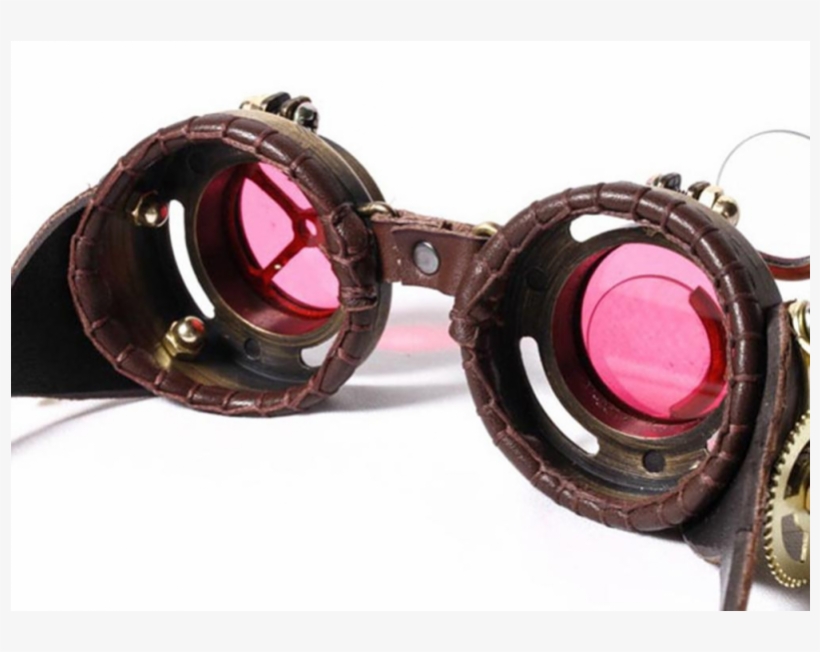 Gothic / Steampunk / Cyberpunk Leather Welding Goggles - Sunglasses, transparent png #5801060