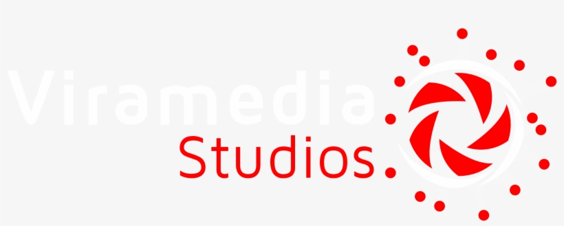 Viramediastudios Logo White Red Border - Graphic Design, transparent png #5801546
