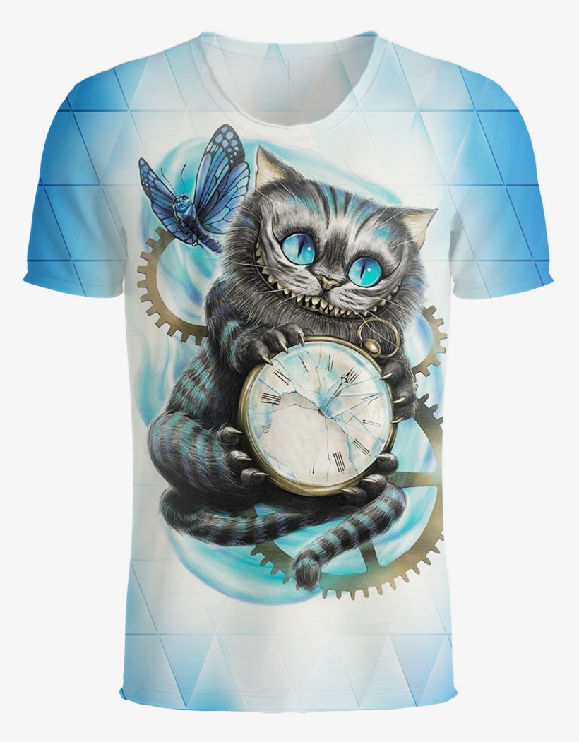 Cheshire Cat Alice In Wonderland 3d T-shirt, transparent png #5802179