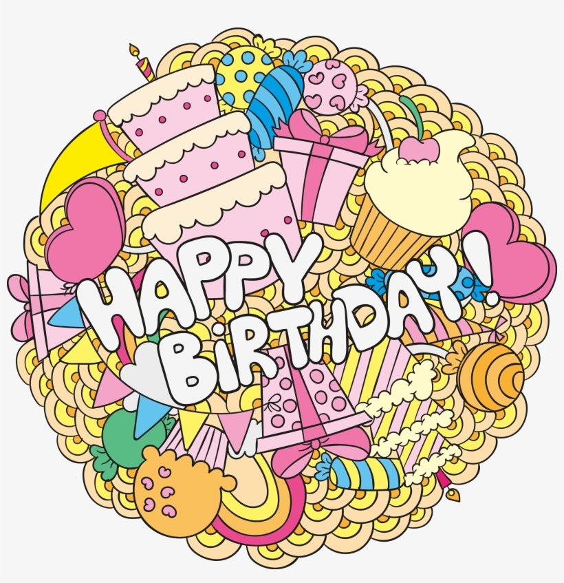 Birthday Cake Greeting Card Happy Birthday To You - Png Birthday Cartoon Cards, transparent png #5802183