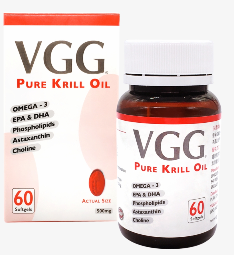 Vgg Krill Oil 60 Softegl - Fish Oil, transparent png #5802226