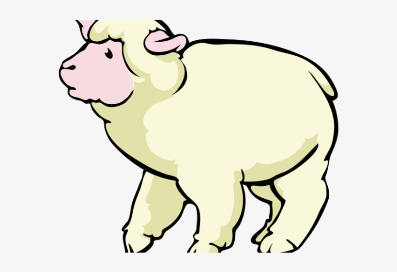 Lamb Clipart Cross - Sheep Cartoon Png, transparent png #5803402