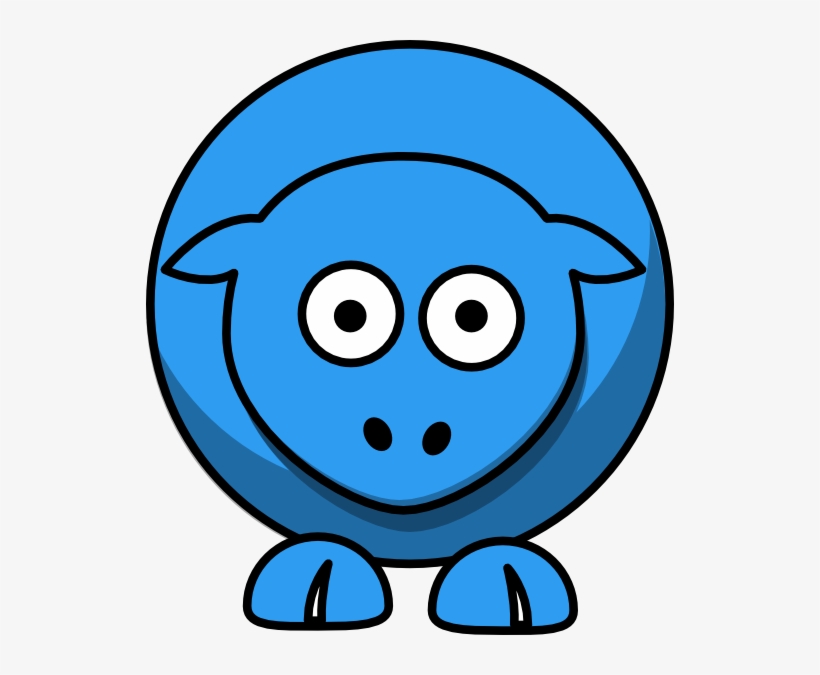 Original Png Clip Art File Sheep Cartoon Blue 2e9df2ff, transparent png #5803879