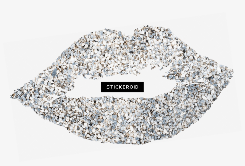 Silver Kiss Lips Glitter - Diamond, transparent png #5805533