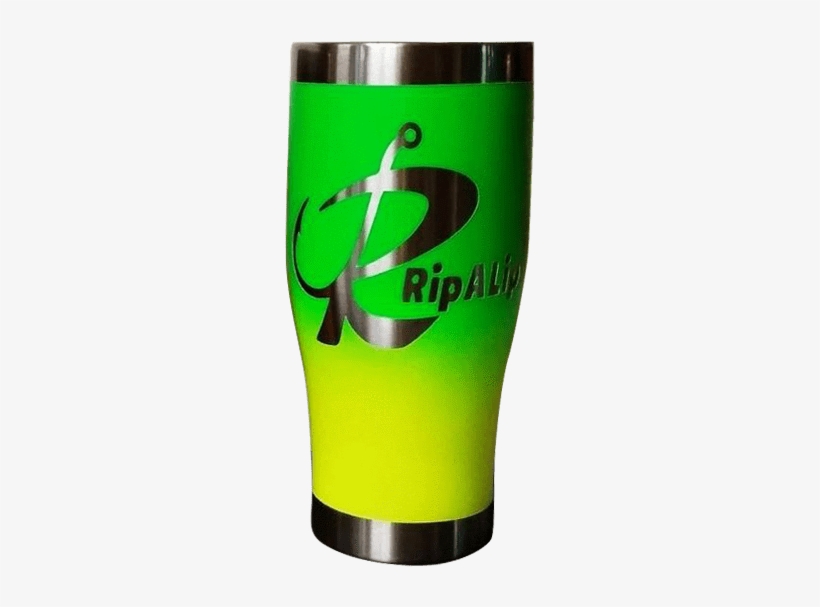Rip A Lip 27 Oz Hand Crafted & Painted 2 Tone Green/yellow - Mug, transparent png #5806272
