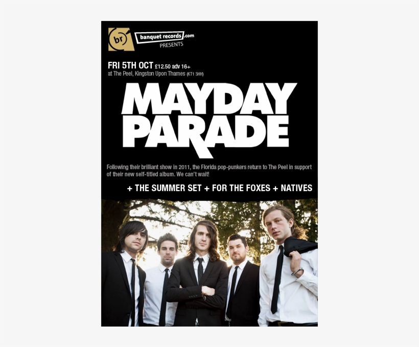 Mayday Parade / The Summer Set / For The Foxes / Natives - Mayday Parade By Mayday Parade, transparent png #5806381