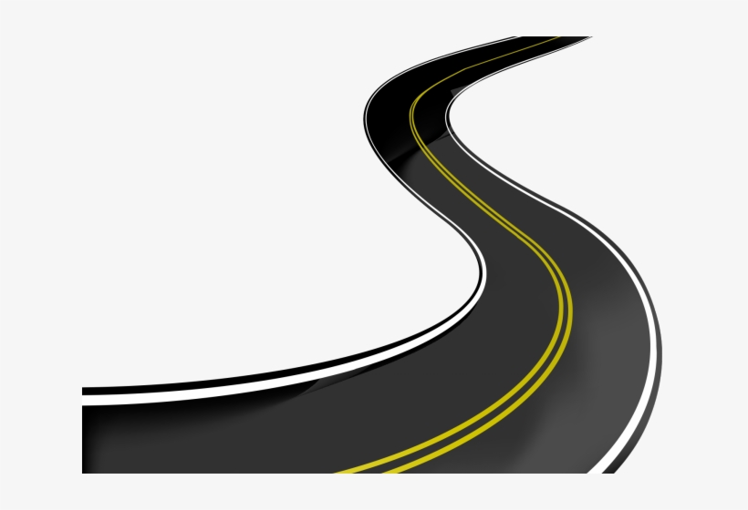 Highway Clipart Curve Road - Road, transparent png #5807448