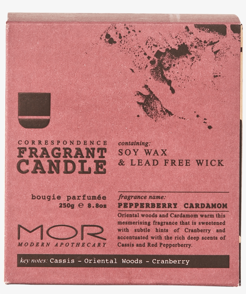 Cofc05 Pepperberry Cardamom Fragrant Candle Box - Mor Correspondence Candle - Kashmir Petals 250g, transparent png #5807888