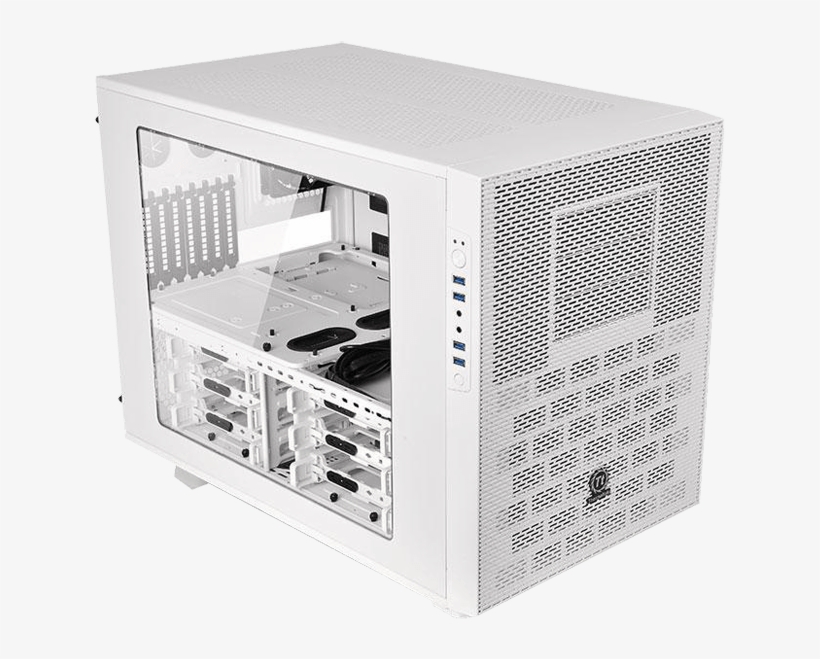 Core X9 Snow Edition W/ Window, No Psu, E-atx, White, - Thermaltake Core X9 Snow Edition E-atx Cube Chassis, transparent png #5807958