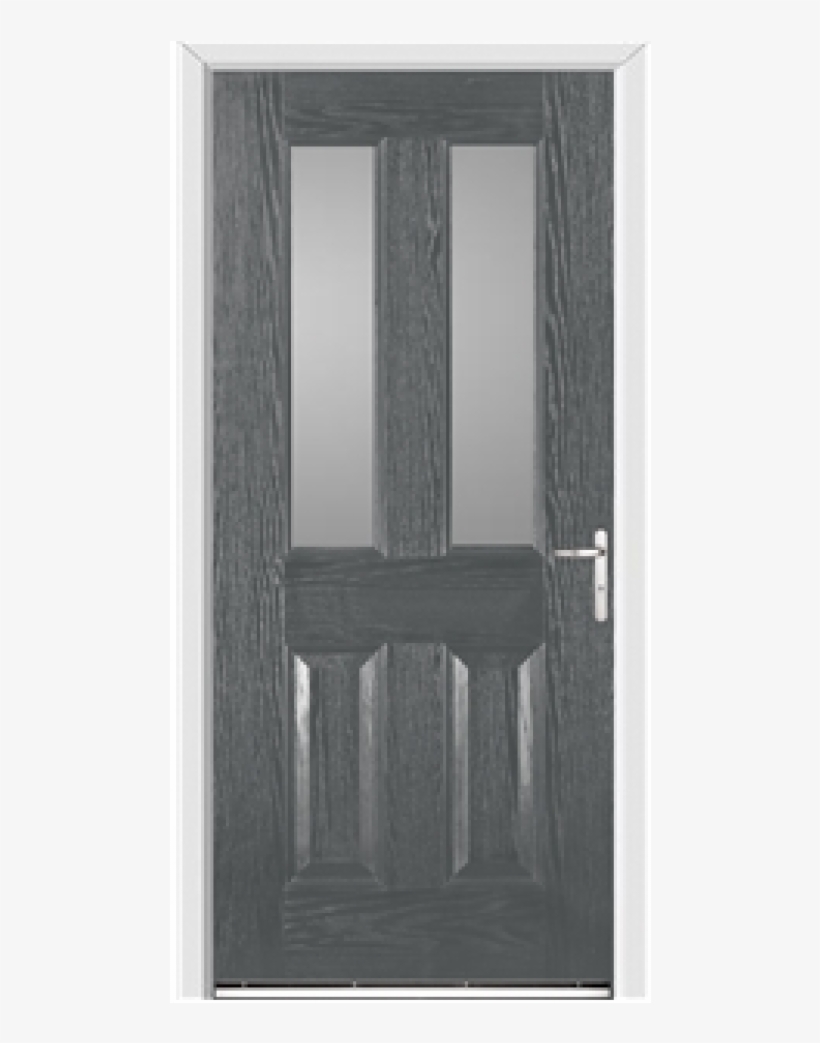 Windsor Grey External Glazed Fire Door With Frame And - Screen Door, transparent png #5809302