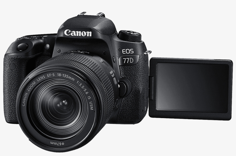 Canon Eos 77d Dslr Camera With 18-135mm Usm Lens - Canon Eos Rebel T6s Ef S 18 135mm Is Stm, transparent png #5810275