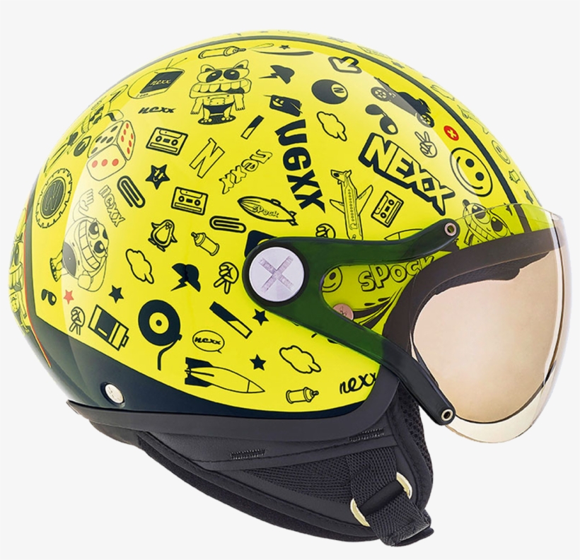 Nexx X60 Kids Spock Neon Yellow Kids Helmets, transparent png #5810510