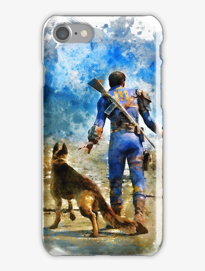 Fallout 4 Vault Dweller And Dogmeat Painting Iphone - Fallout Game, transparent png #5811189