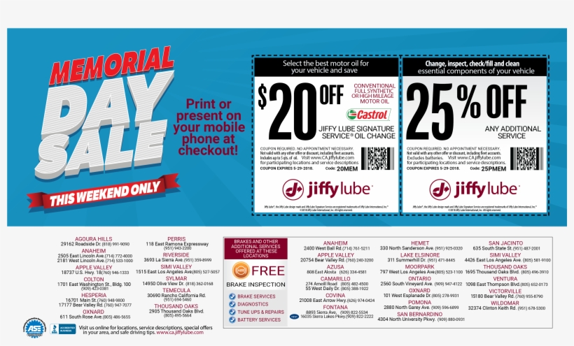 Image Title - Jiffy Lube Coupons, transparent png #5812726