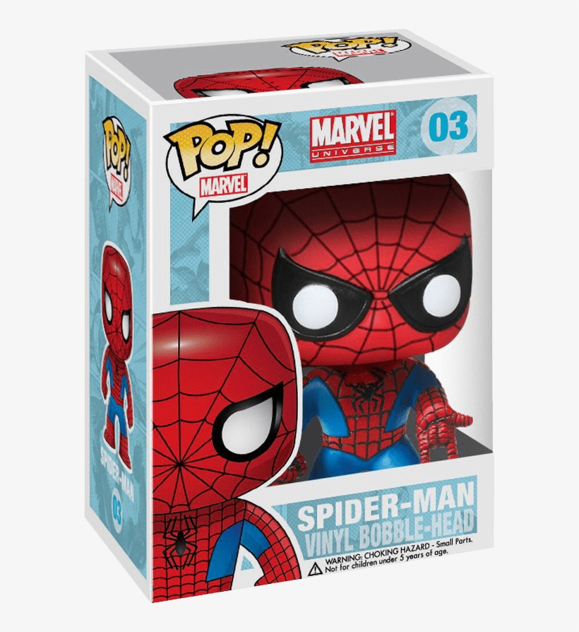 Spider Man Vinyl Bobble Head - Funko Marvel Pop! Spider-man Vinyl Bobble Head Figure, transparent png #5813001