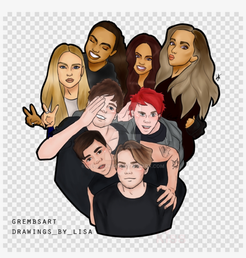 Download Little Mix And 5sos Clipart Jesy Nelson Perrie - Little Mix Cartoon Drawings, transparent png #5813947