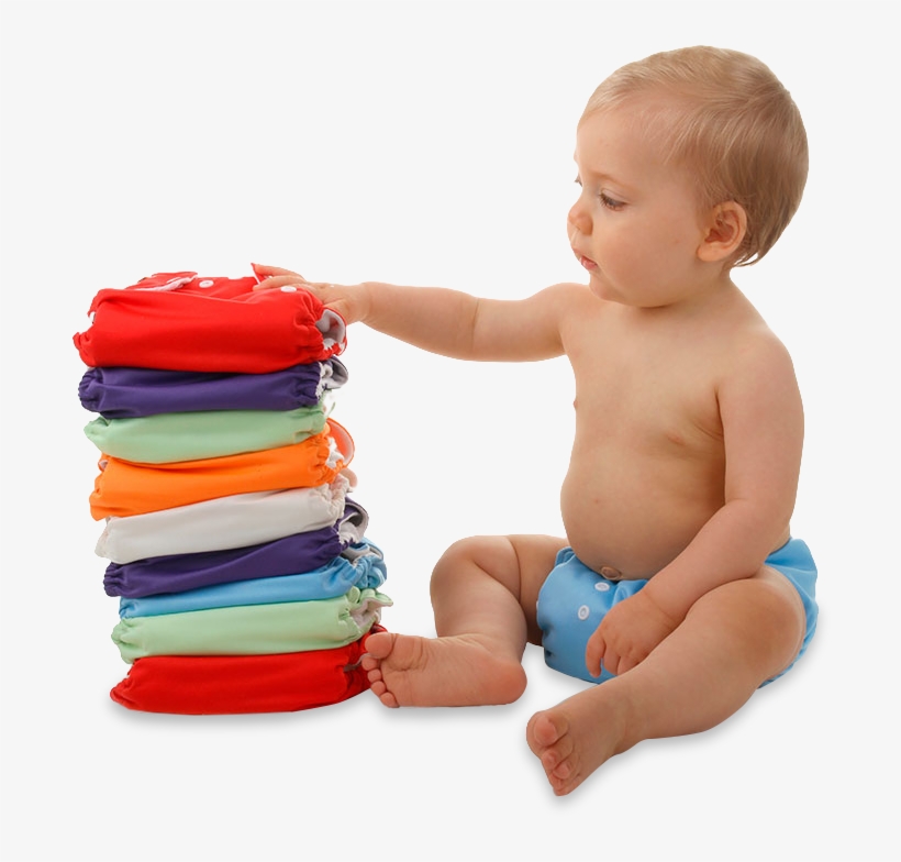 Baby With Diapers - Ole Baby Cloth Diaper, transparent png #5814049