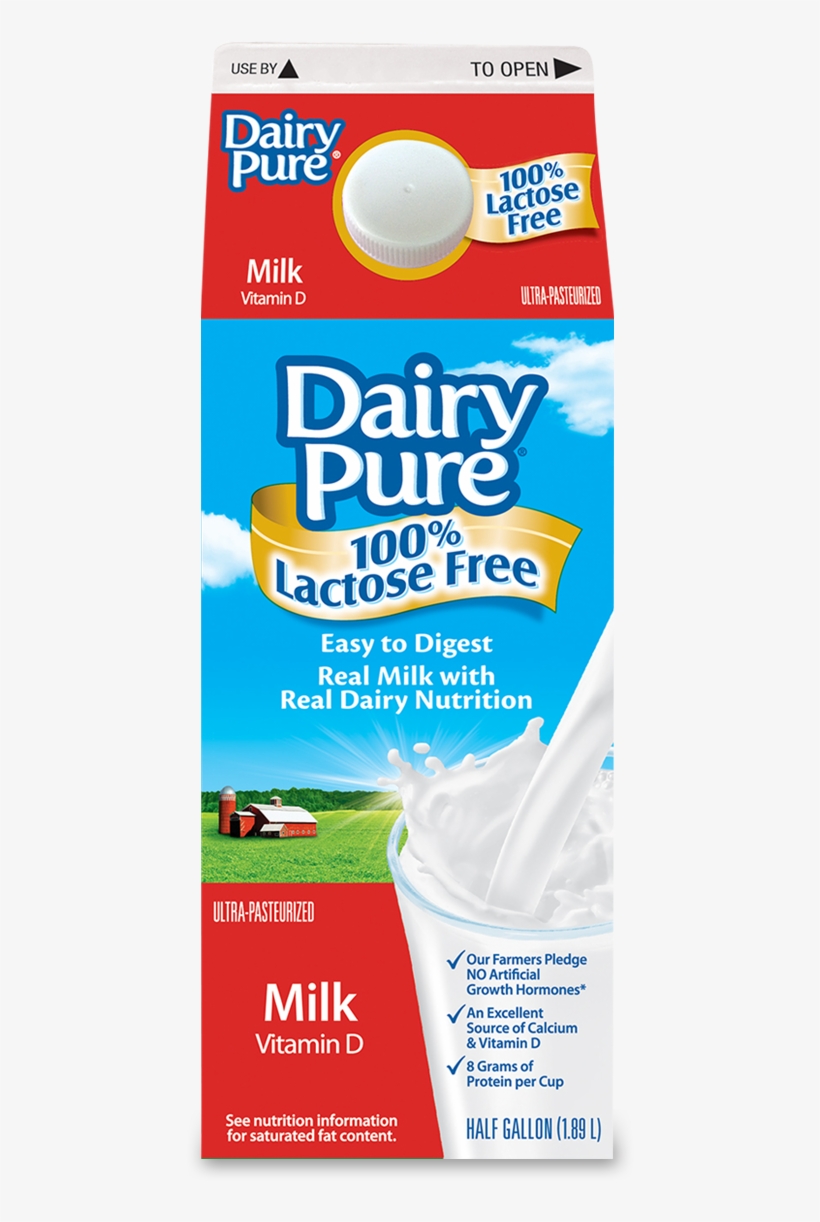 Dp Whole Lactose Free Half Gallon - Dairypure Lactose Free Milk, transparent png #5814859