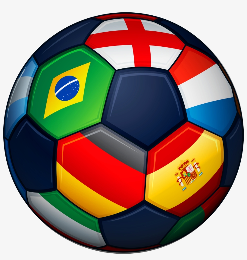 Football With Flags Transparent Png Clipart Pictureu200b - World Cup 2018 Football Clipart, transparent png #5815124