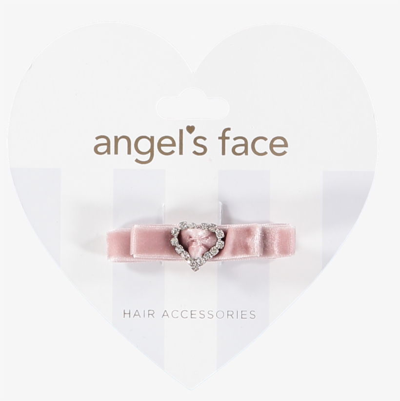 Angel's Face Vintage Pink Velvet Hair Clip - Engagement Ring, transparent png #5816267